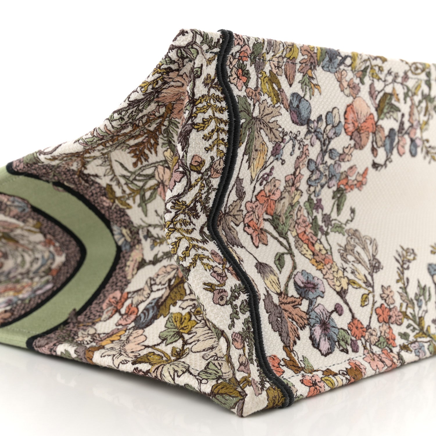 Christian Dior Canvas Embroidered Large 4 Saisons Hiver Soleil Book Tote Multicolor 9 of 10