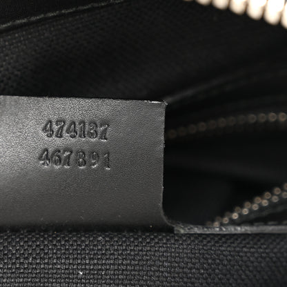 Gucci GG Supreme Monogram Appia Calfskin Web Flat Messenger Bag Black Grey 7 of 11