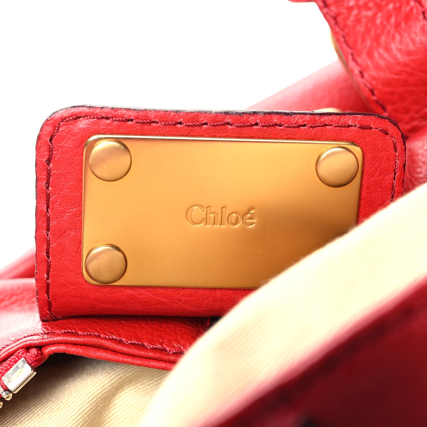 Chloe Calfskin Paddington Satchel Rouge 7 of 17