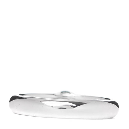 Tiffany Sterling Silver Aquamarine 3mm Stacking Ring 50 5.5 3 of 4