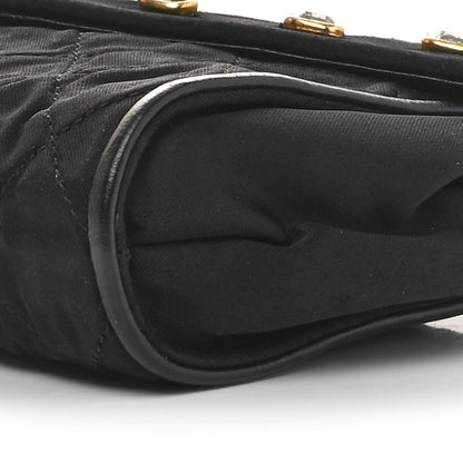 Chanel Fabric Quilted Crystal Envelope Small Flap Black 10 of 10