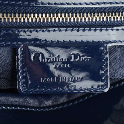 Christian Dior Patent Cannage Large Lady Dior Navy Blue 7 of 9