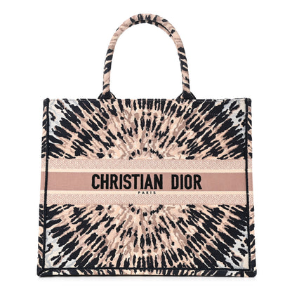 Christian Dior Canvas Embroidered Tie Dye Large Book Tote Multicolor 1 of 9