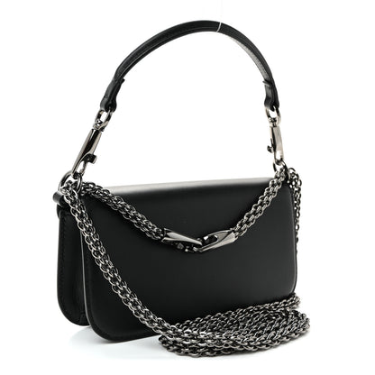 Valentino Garavani Calfskin Crystal Vlogo Small Loco Shoulder Bag Black 3 of 10