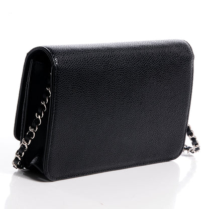 Chanel Caviar Timeless CC Wallet on Chain Black 3 of 9