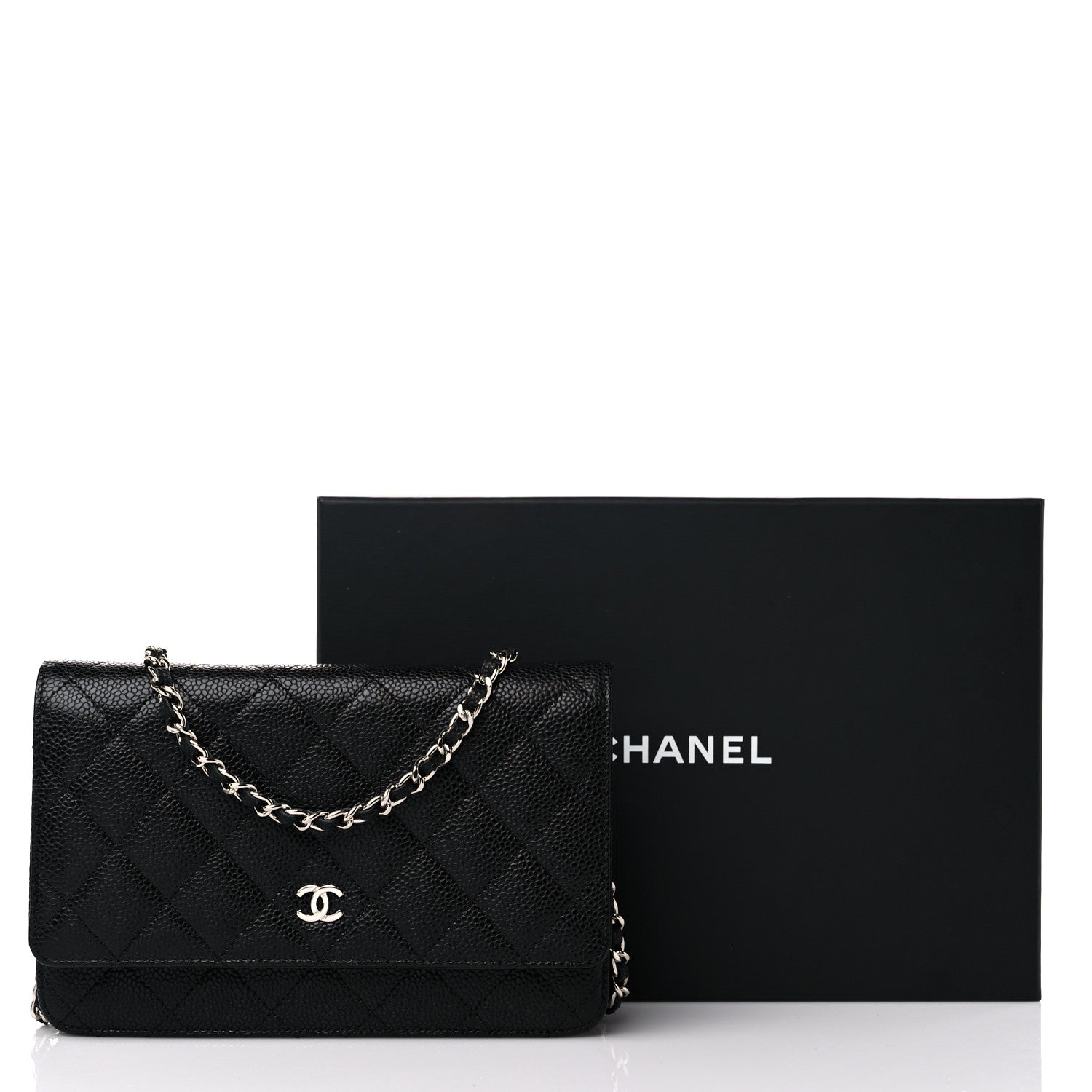 Chanel Caviar Quilted Wallet On Chain WOC Black 12 of 12