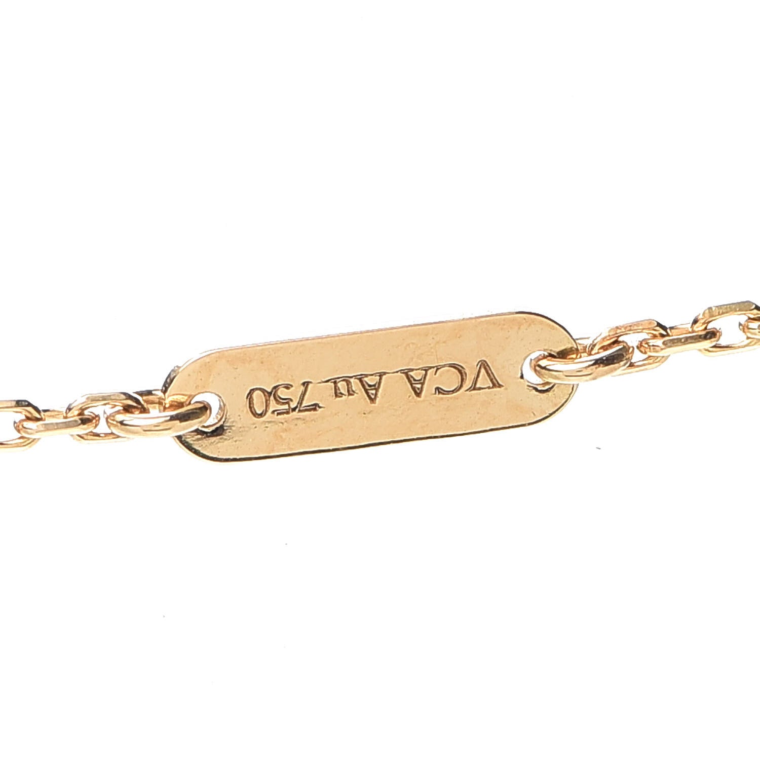 Van Cleef & Arpels 18K Yellow Gold Black Onyx Vintage Alhambra Pendant Necklace 5 of 8