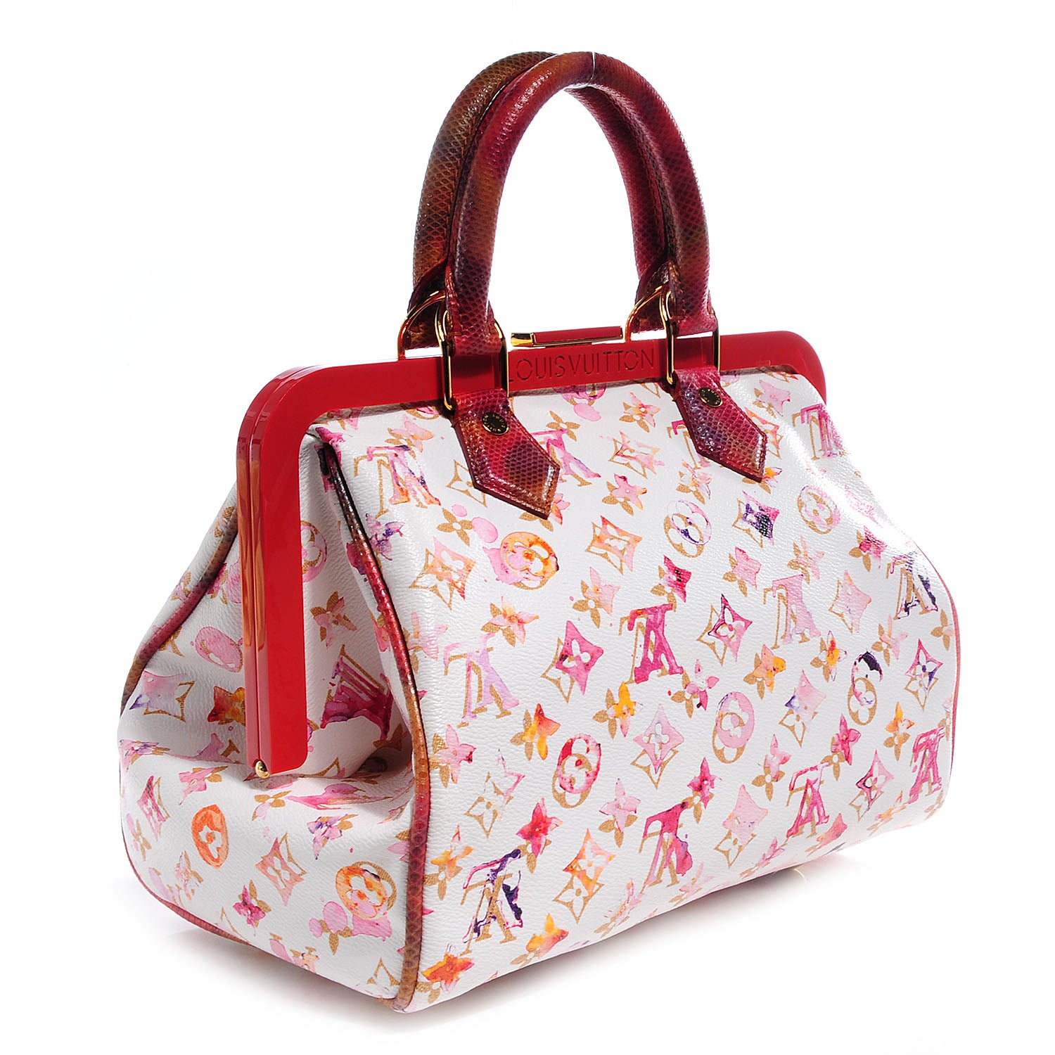 Louis Vuitton Watercolor Aquarelle Frame Speedy White 3 of 7