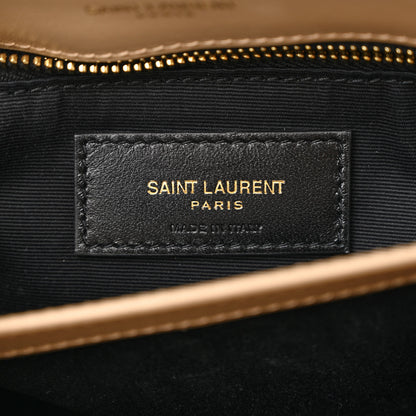 Saint Laurent Calfskin Y Quilted Monogram Toy Loulou Crossbody Bag Dark Beige 6 of 11