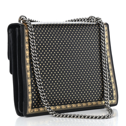 Gucci X SEGA Calfskin GUCCY Stars Medium Dionysus Shoulder Bag Black Gold 3 of 9