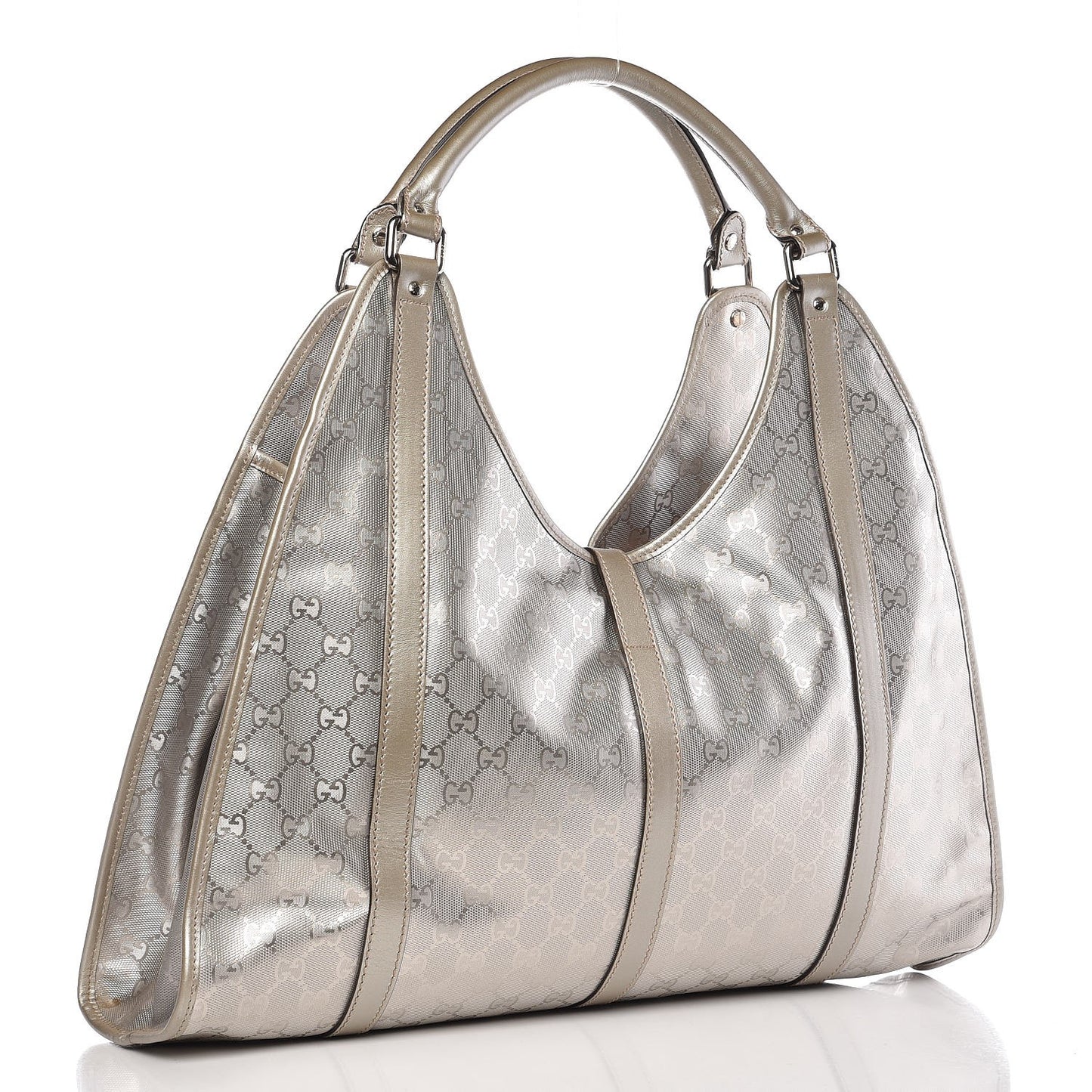 Imprime Monogram Large Joy Shoulder Bag Silver
