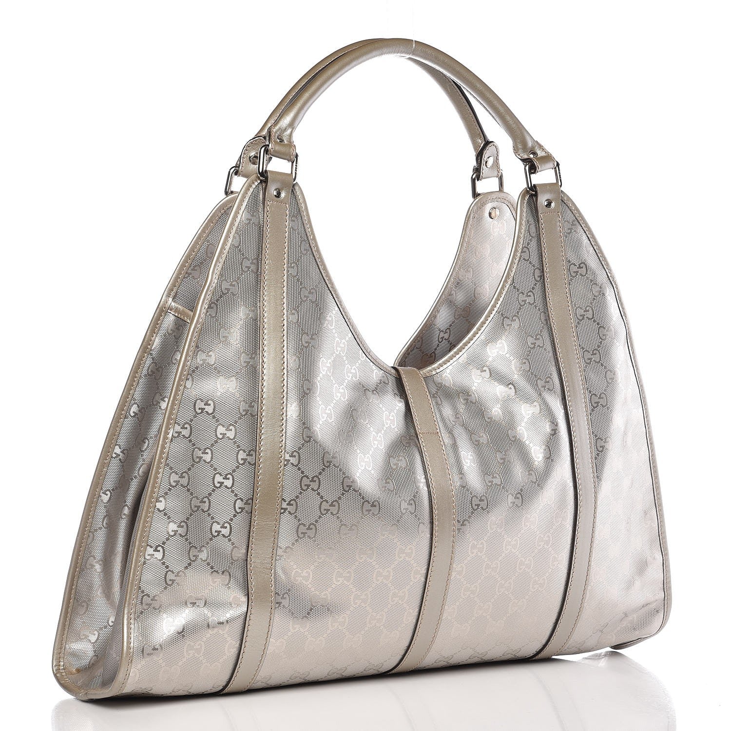Gucci Imprime Monogram Large Joy Shoulder Bag Silver 3 of 12
