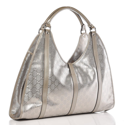Gucci Imprime Monogram Large Joy Shoulder Bag Silver 3 of 12