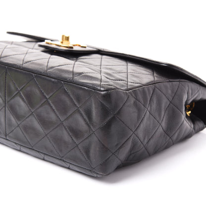 Chanel Lambskin Quilted Jumbo Single Flap Black 6 of 9