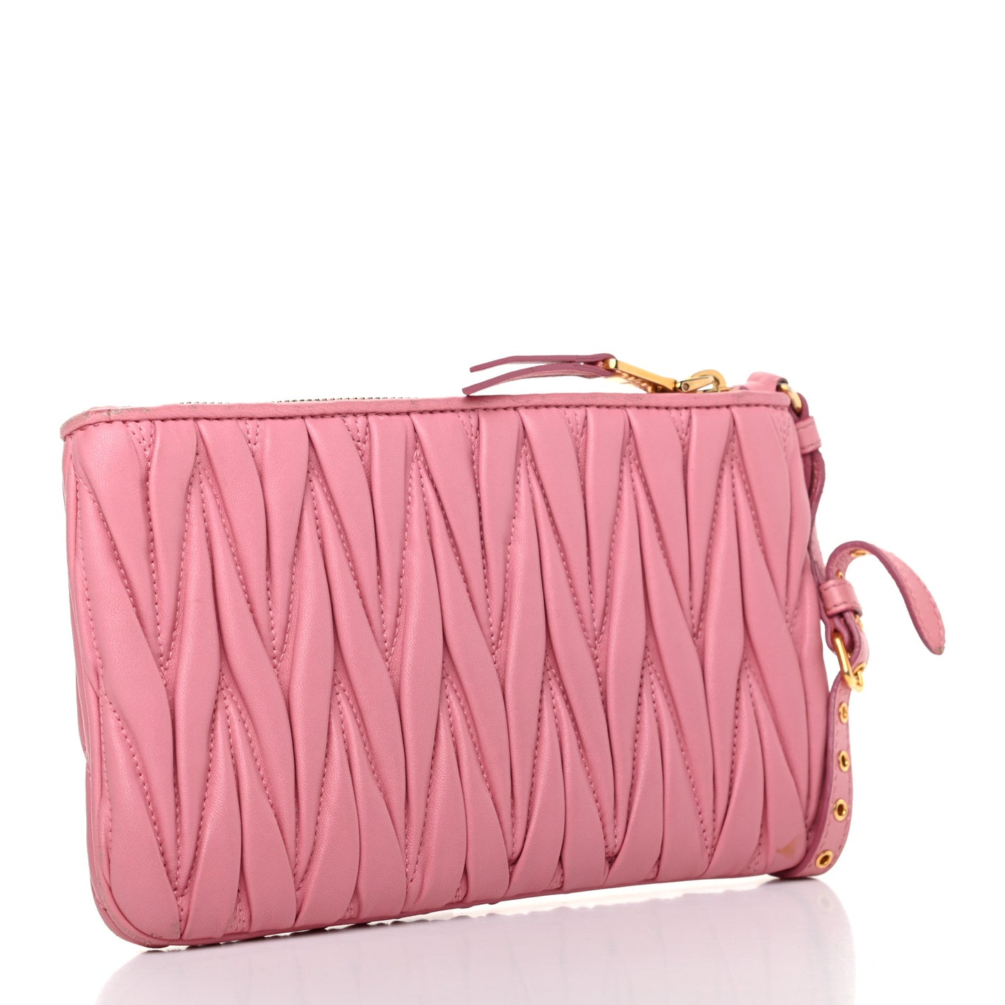 Nappa Matelasse Clutch Rosa