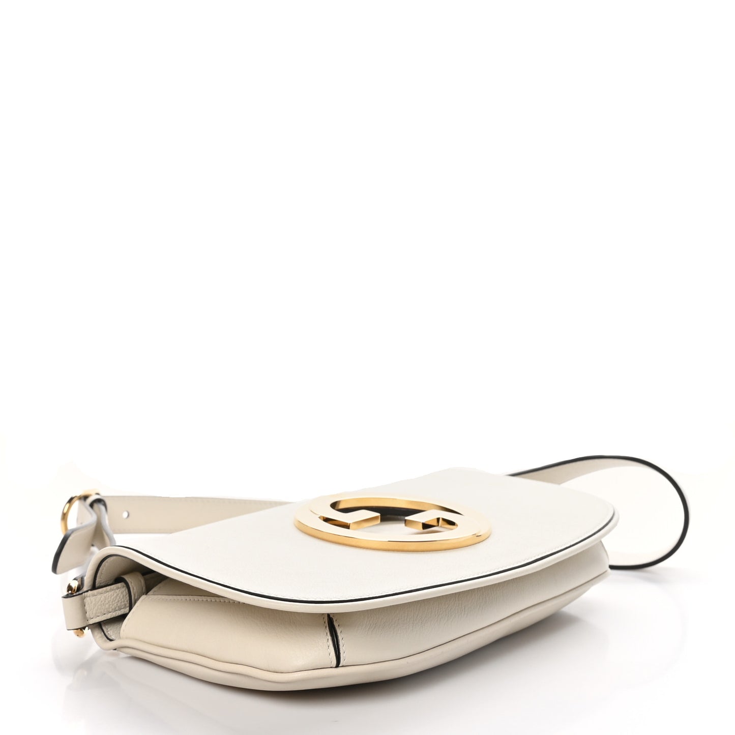 Roxy Calfskin Blondie Chain Shoulder Flap Bag Mystic White