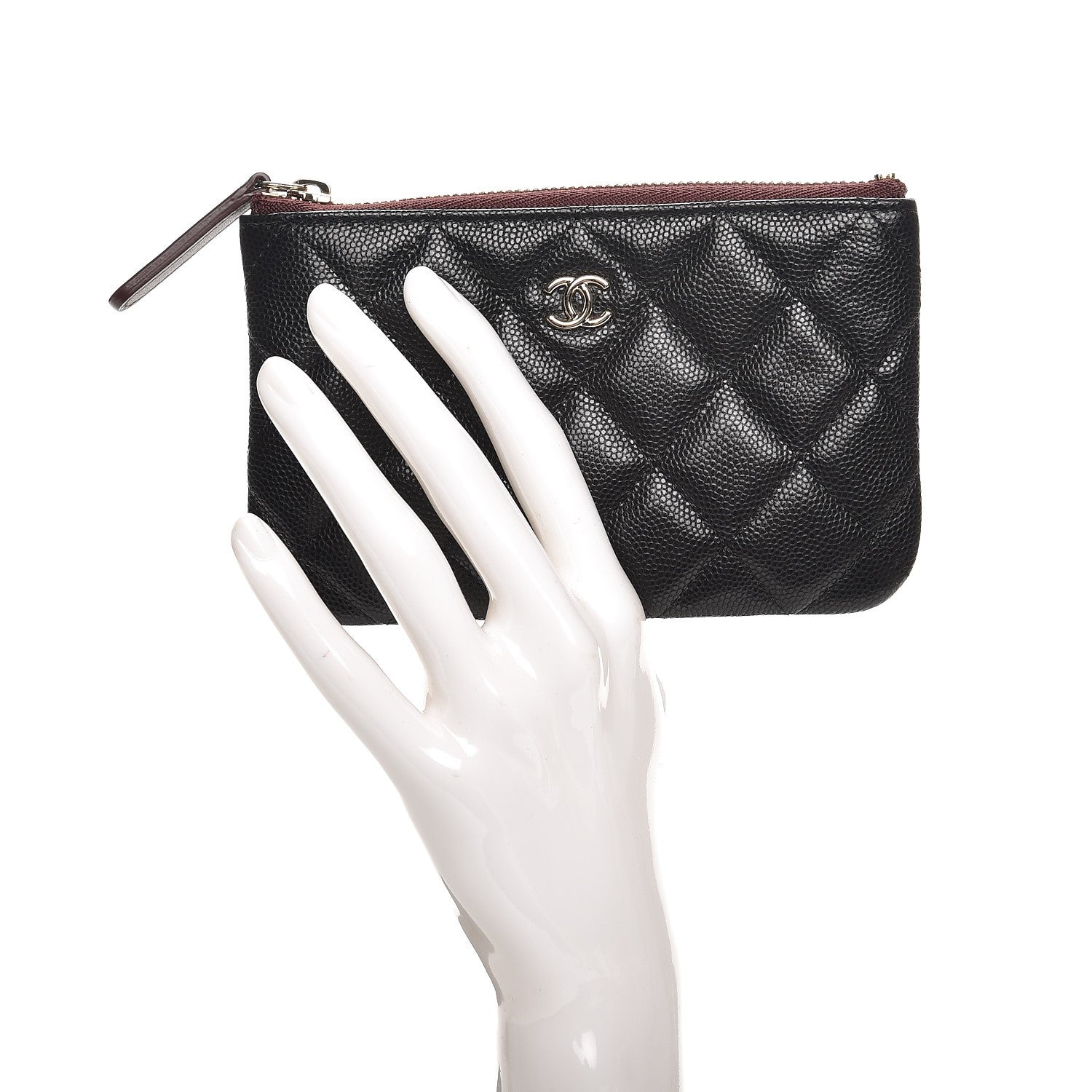 Chanel Caviar Quilted Small Cosmetic Case Black 2 of 8