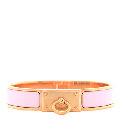 Hermes Enamel Clic Anneau Bracelet GM Rose Dragee 1 of 5