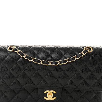 Chanel Caviar Quilted Medium Double Flap Black 8 of 13