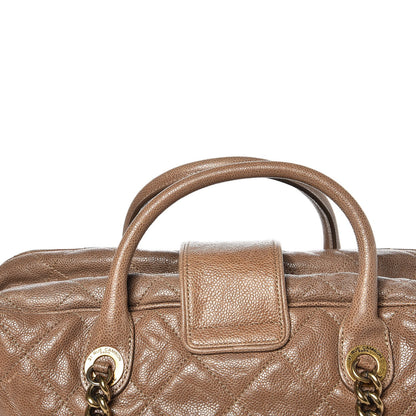 Chanel Crumpled Grained Calfskin Shiva Bowler Beige 13 of 13