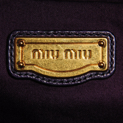 Miu Miu Vitello Lux Large Bow Bag Viola 7 of 10