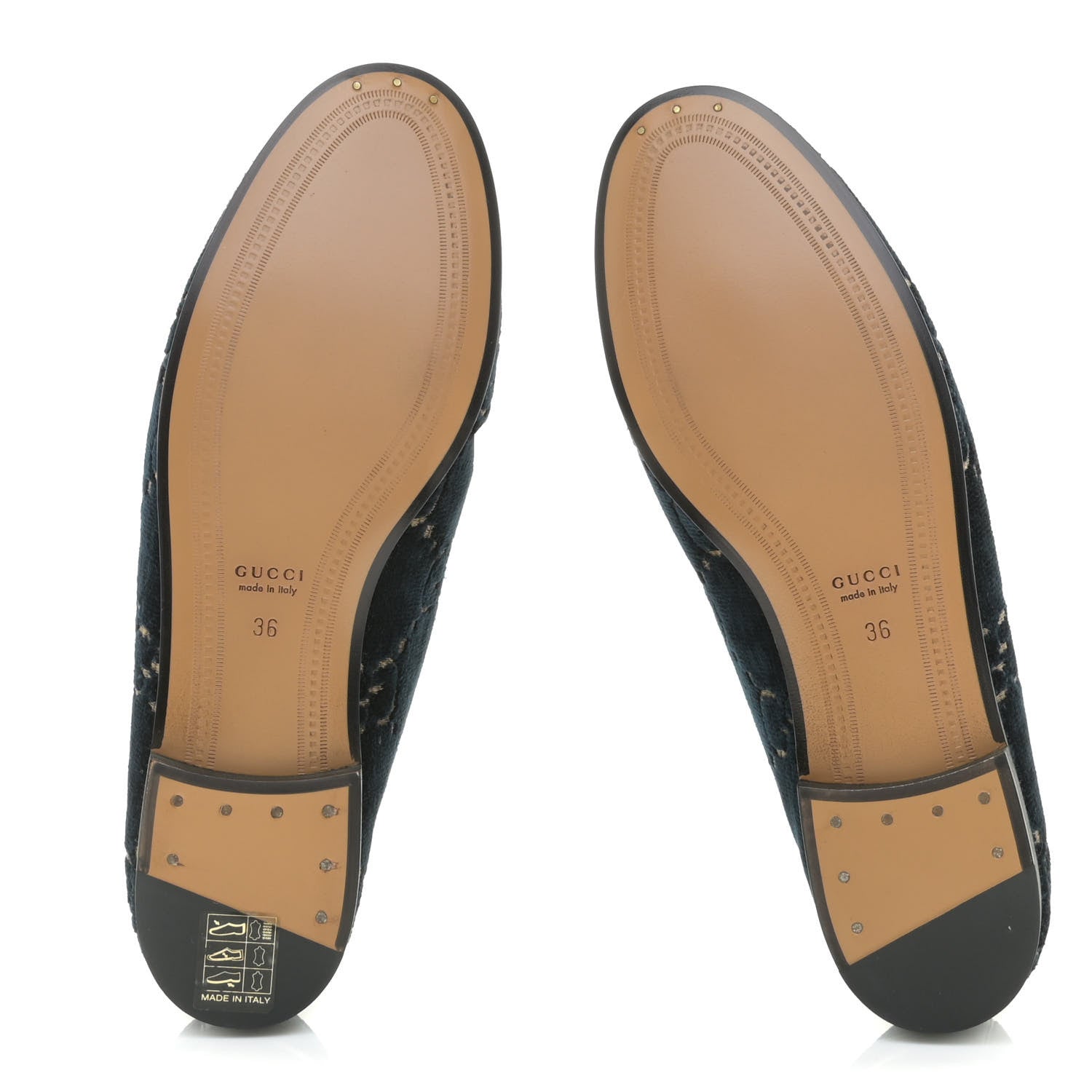 Gucci Velvet GG Monogram Horsebit Womens Jordaan Loafers 36 Blue Beige 6 of 12