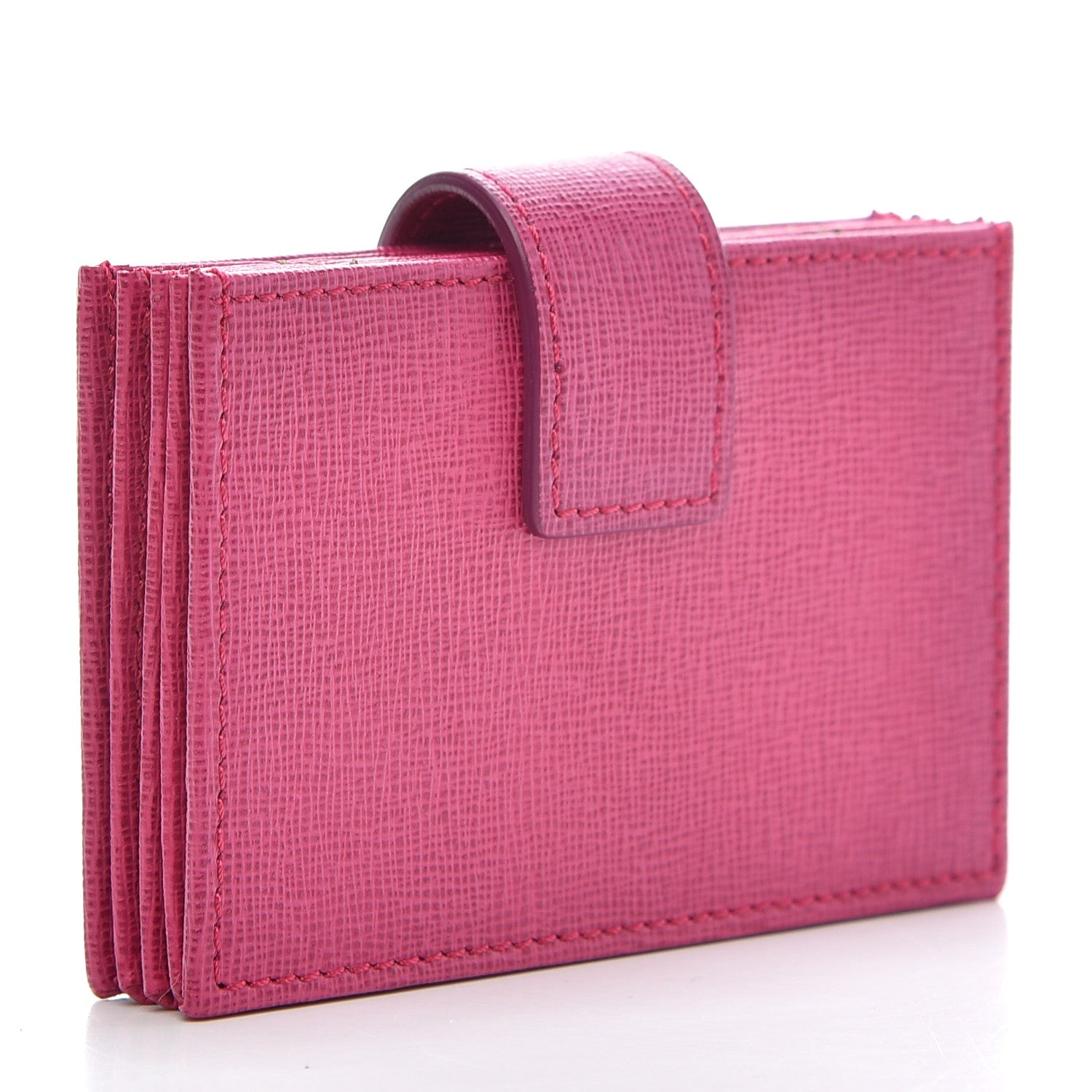 Fendi Vitello Elite Gusseted Card Holder Ciclamino 3 of 8