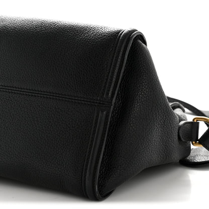 Alexander McQueen Pebbled Calfskin Small Skull Padlock Zip Around Tote Black 10 of 14
