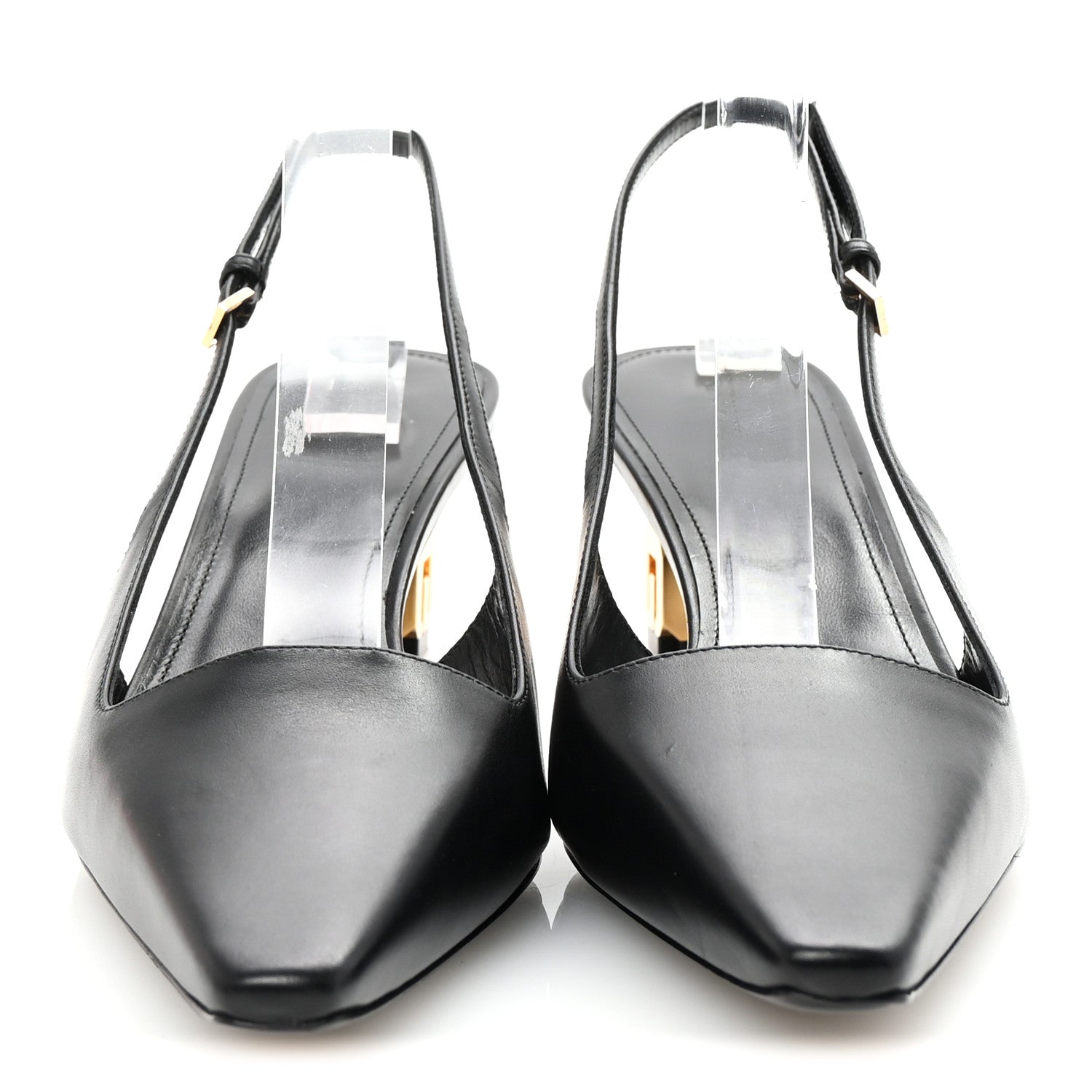 Givenchy Calfskin G Cube 50mm Slingback Pumps 39 Black 3 of 10