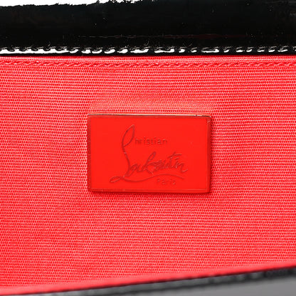 Christian Louboutin Patent Spikes Pigalle Clutch Black 6 of 7