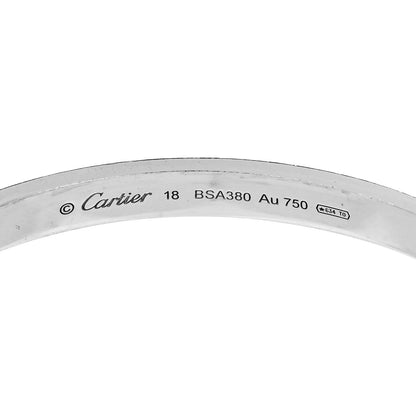 Cartier 18K White Gold LOVE Bracelet 18 5 of 6