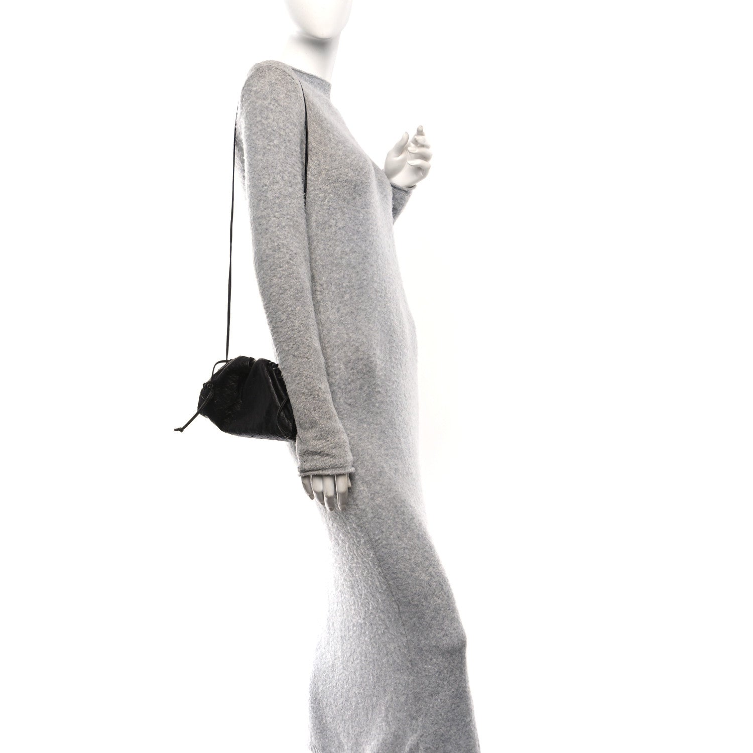 Bottega Veneta Ostrich The Mini Pouch Fondente 2 of 11