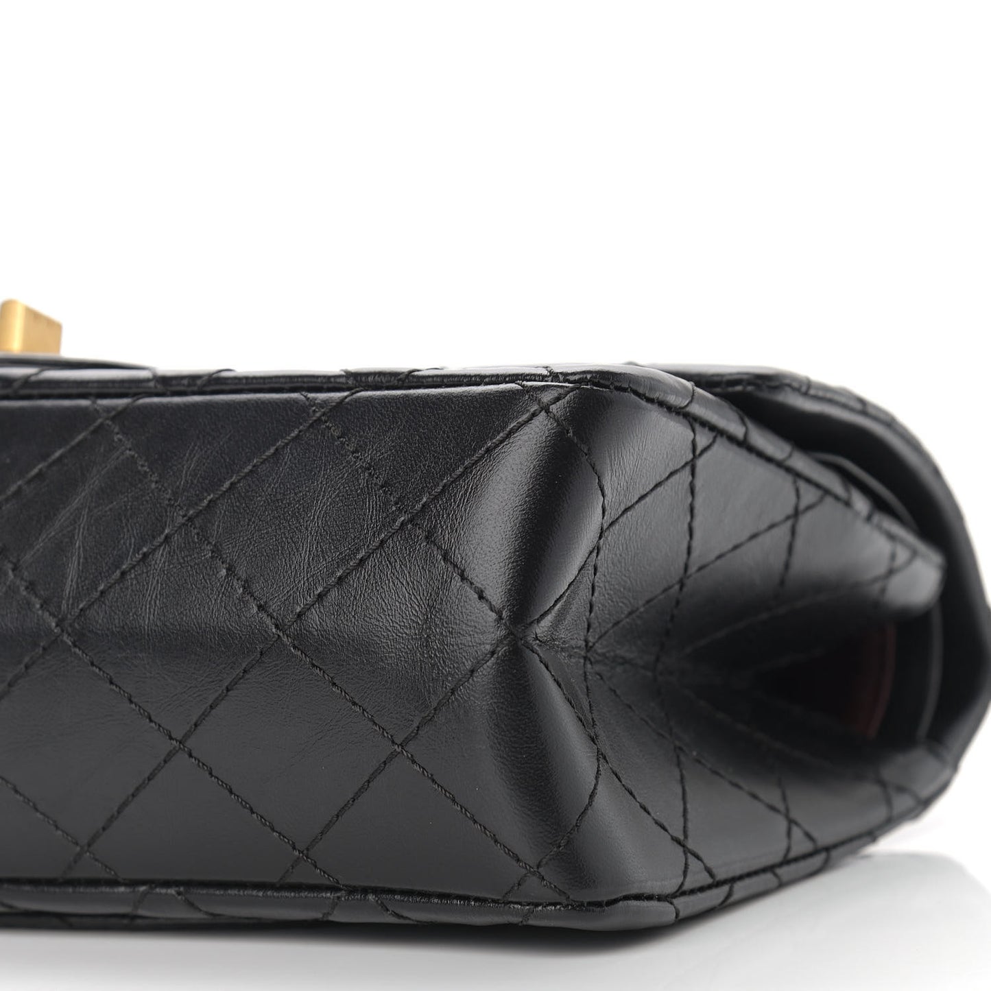 Aged Calfskin Quilted 2.55 Reissue 225 Flap Black