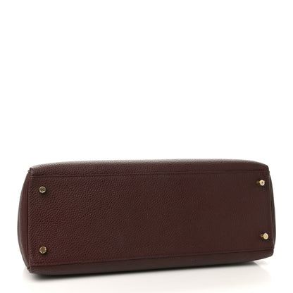 Hermes Togo Kelly Retourne 35 Bordeaux 4 of 10