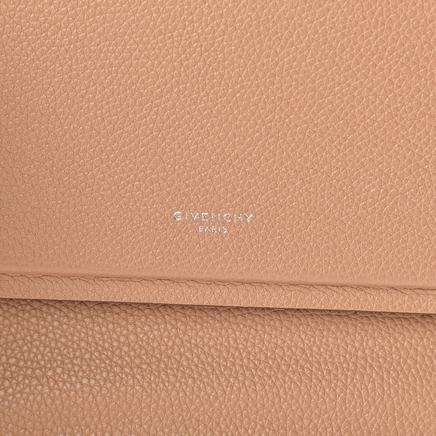 Grained Calfskin Medium Horizon Satchel Beige