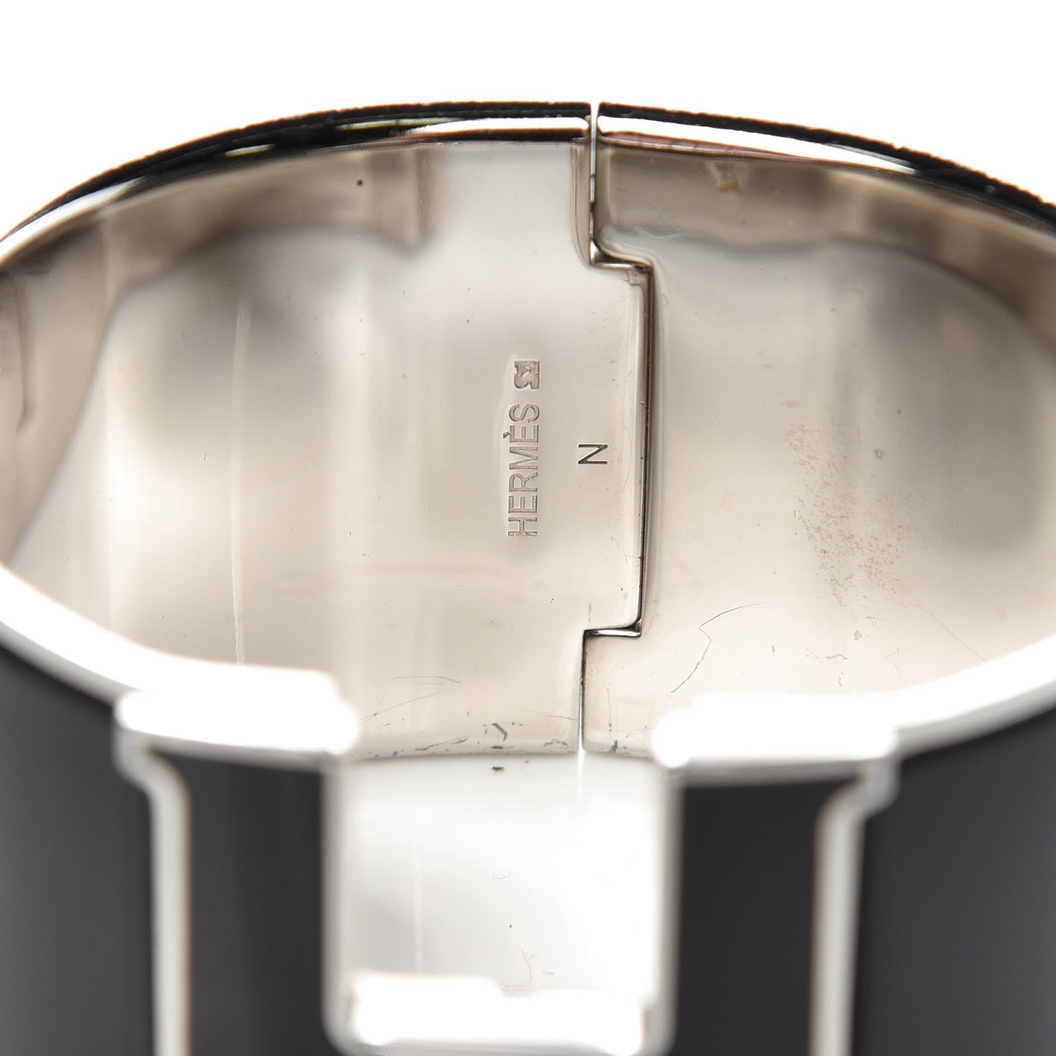 Hermes Enamel Extra Wide Clic Clac H Bracelet GM Black 6 of 7