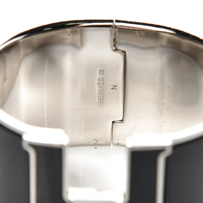 Hermes Enamel Extra Wide Clic Clac H Bracelet GM Black 6 of 7