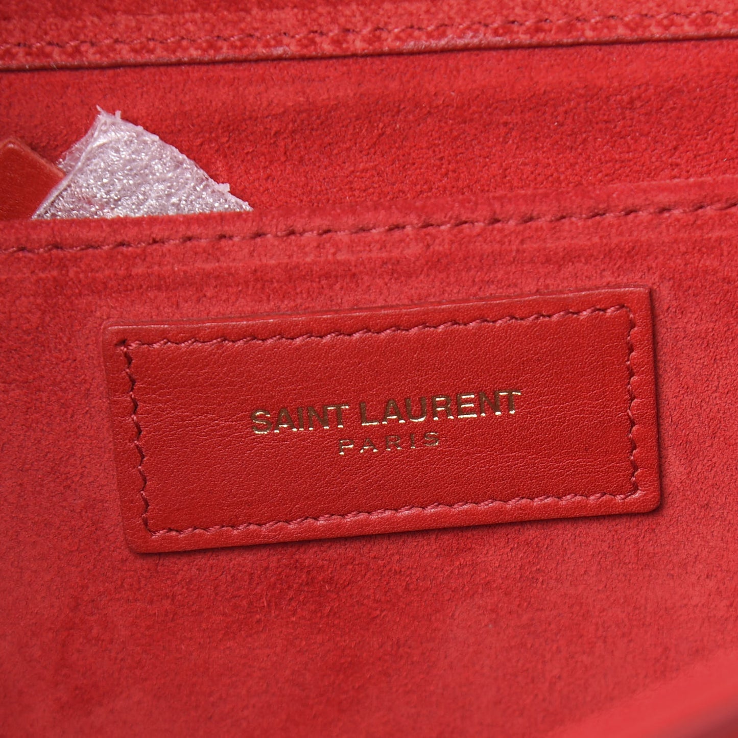 Calfskin Classic Y Ligne Clutch Red