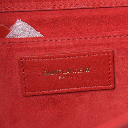 Saint Laurent Calfskin Classic Y Ligne Clutch Red 6 of 10