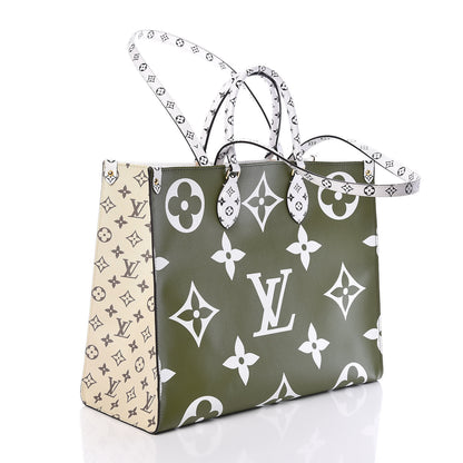 Louis Vuitton Monogram Giant Onthego GM Kaki Beige 3 of 8