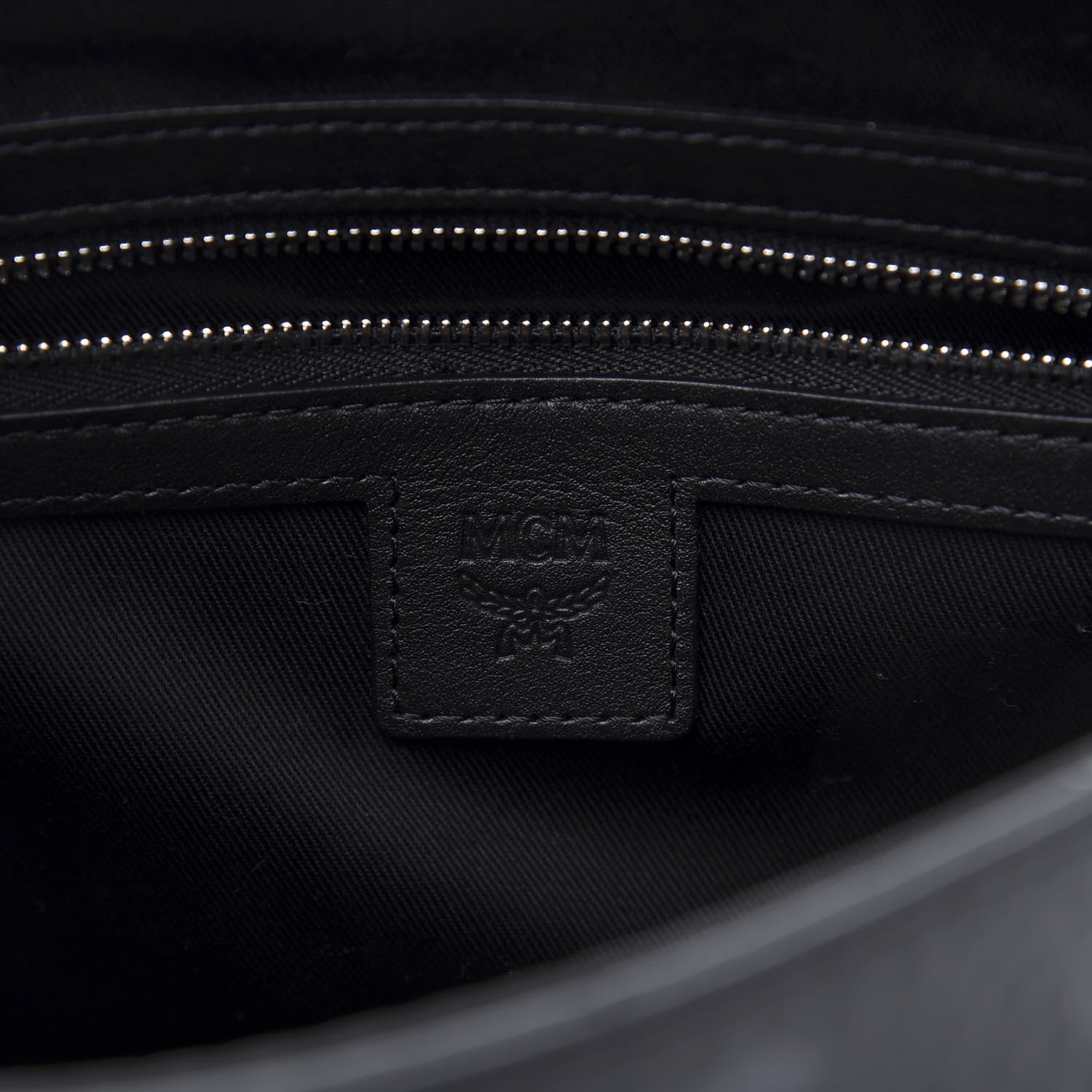 MCM Visetos Medium Zip Pouch Black 8 of 10