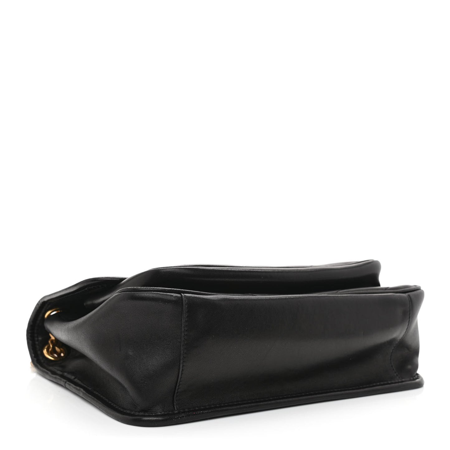 Lambskin Matelasse Monogram Medium Niki Chain Satchel Black