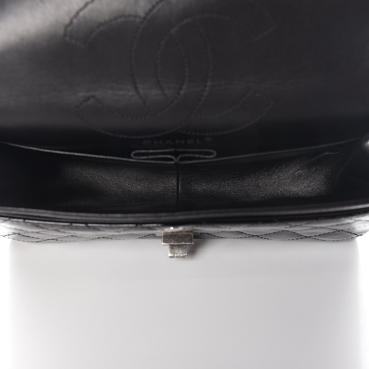 Chanel Distressed Patent Quilted 2.55 Reissue 226 Flap Black 5 of 14