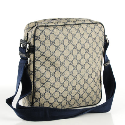Gucci GG Supreme Monogram Selleria Calfskin Medium Messenger Bag Beige Blue 3 of 7