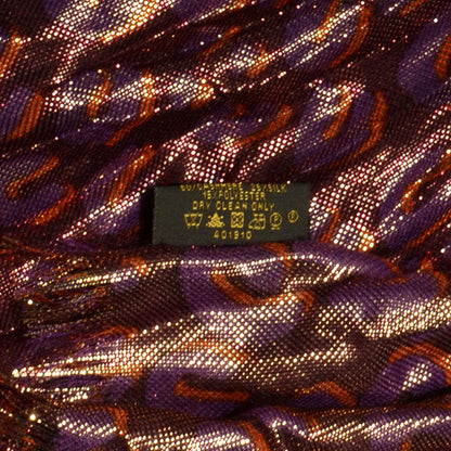 Louis Vuitton Cashmere Silk Leopard Disco Etole Stole Prune 8 of 8