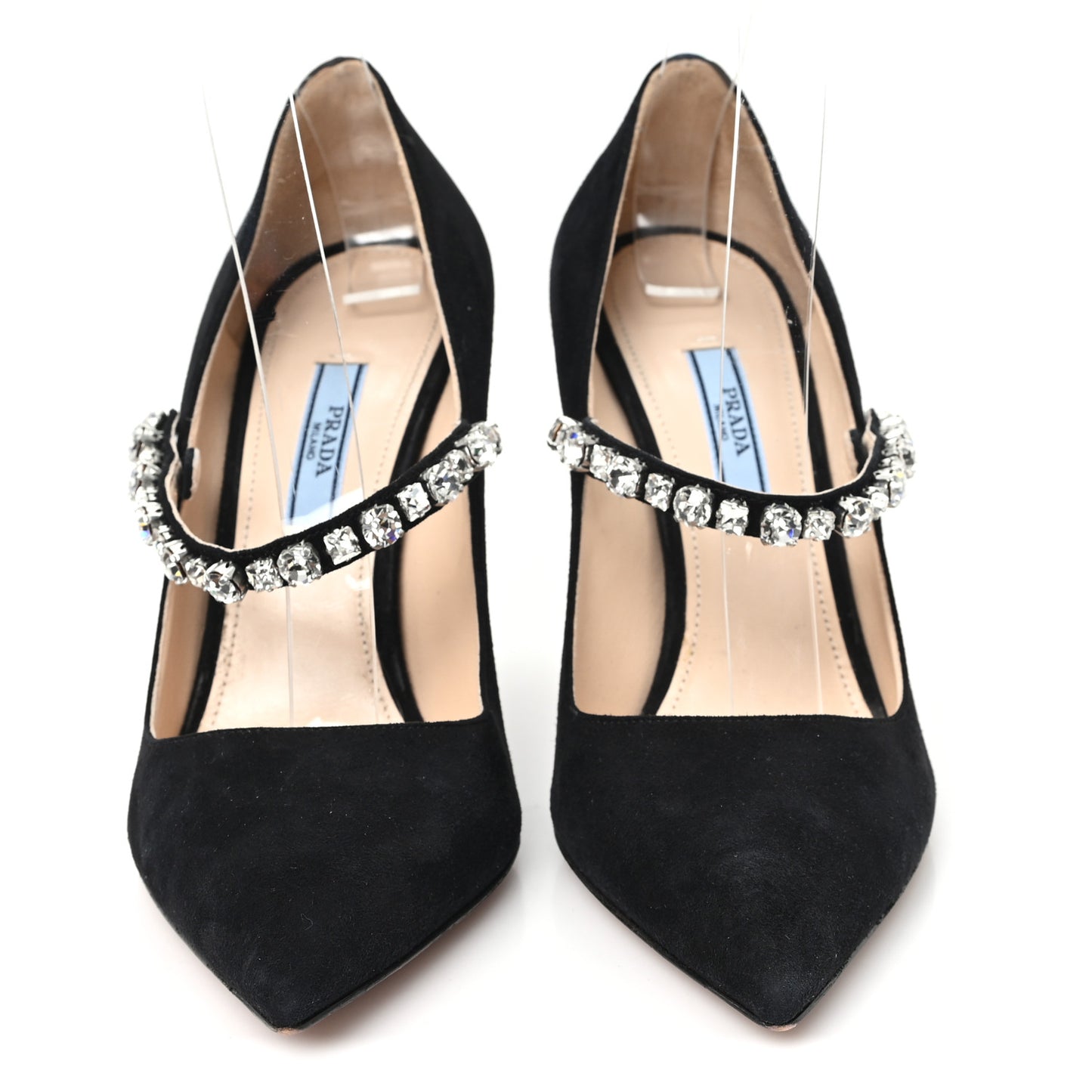 Camoscio Crystal Pumps 37 Black