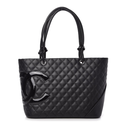 Chanel Calfskin Quilted Large Cambon Tote Black 1 of 10