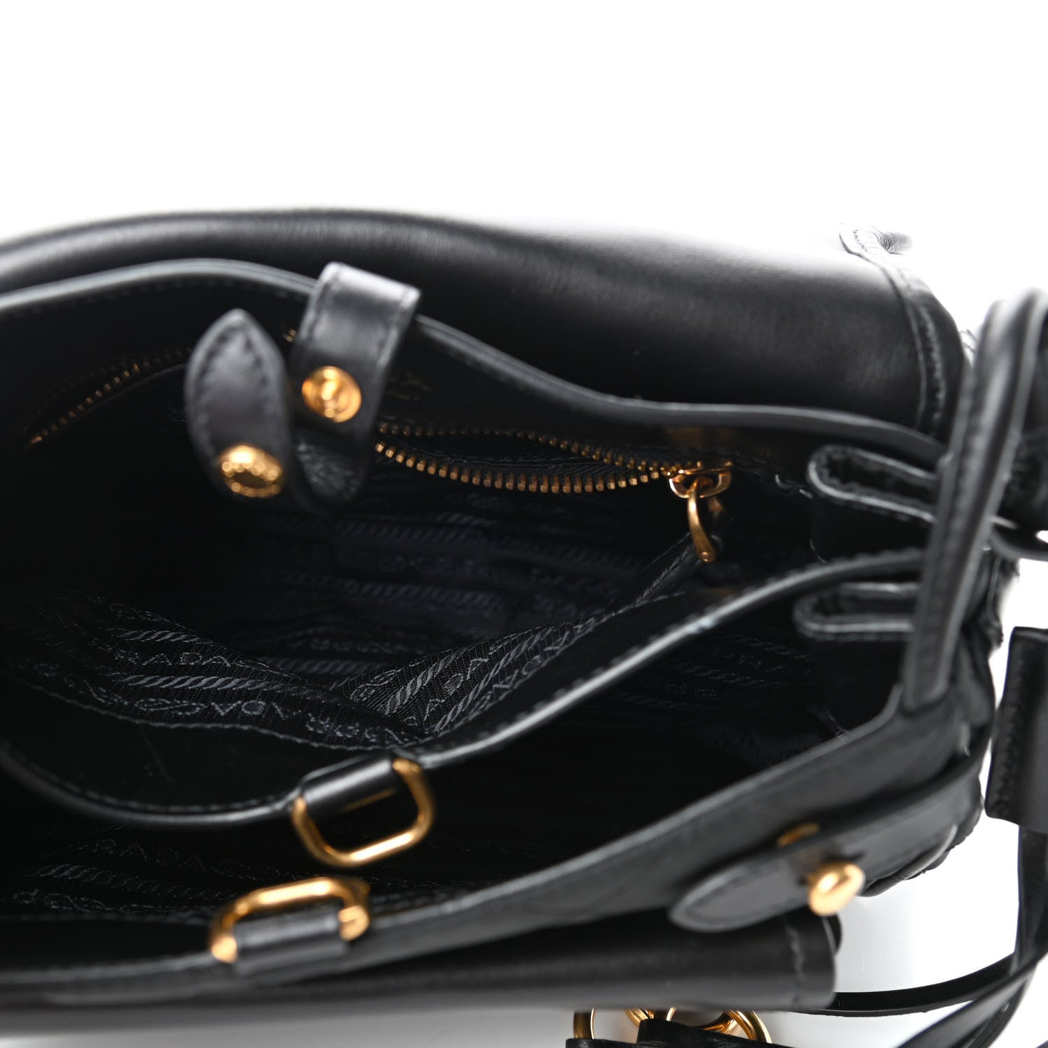 Prada Tessuto Nylon City Calfskin Quilted Crossbody Black 4 of 4