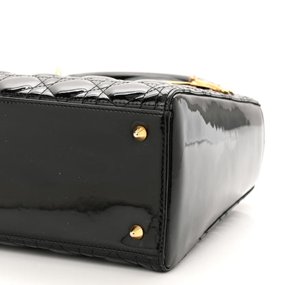 Christian Dior Patent Cannage Medium Lady Dior Black 10 of 10