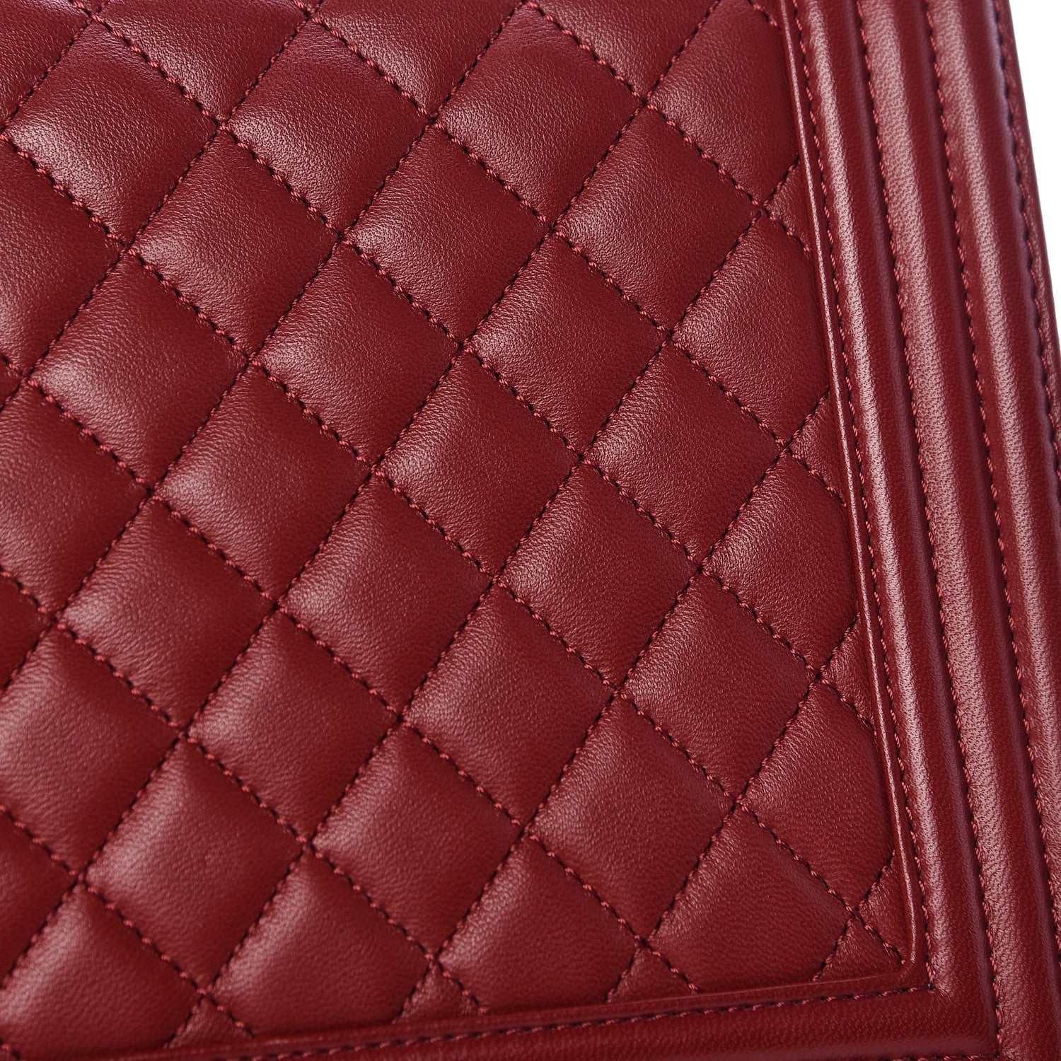 Chanel Lambskin Quilted New Medium Boy Flap Dark Red 14 of 15